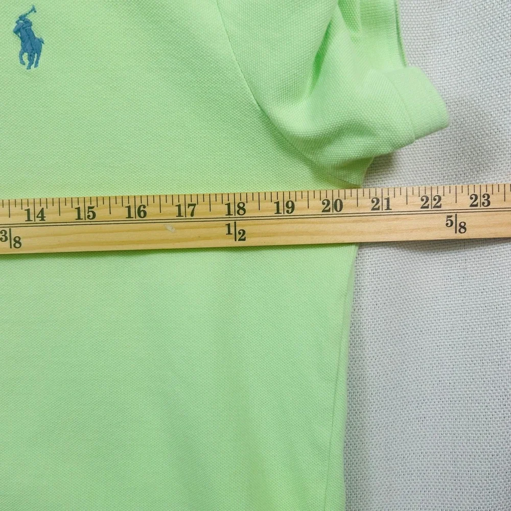 Polo Ralph Lauren Custom Slim Fit Polo Shirt Men L Lime Green Golf Preppy Sporty